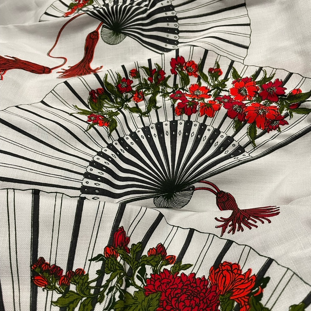 Alfred Shaheen linen hand printed by the artist in Hawaii
Now deceased